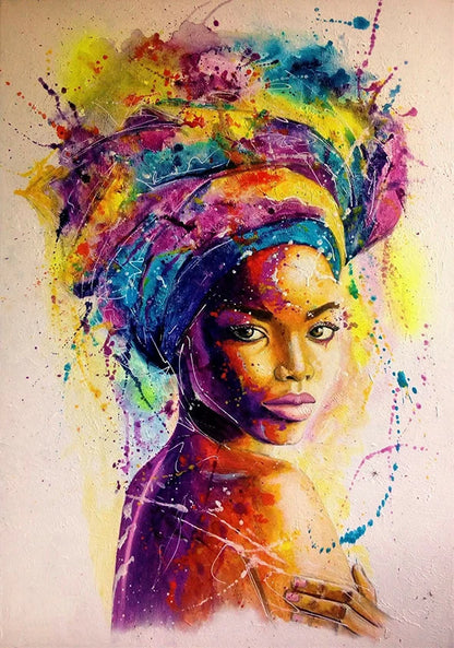 Abstract Figure Canvas Painting African Women Portrait Posters And Prints Wall Art for Living Room Home Decor Picture No Frame