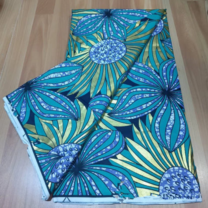 2022 New Hot Sale African Wax Fabric Cotton Material Nigerian Ankara Block Prints Batik Dutch High Quality Sewing Cloth