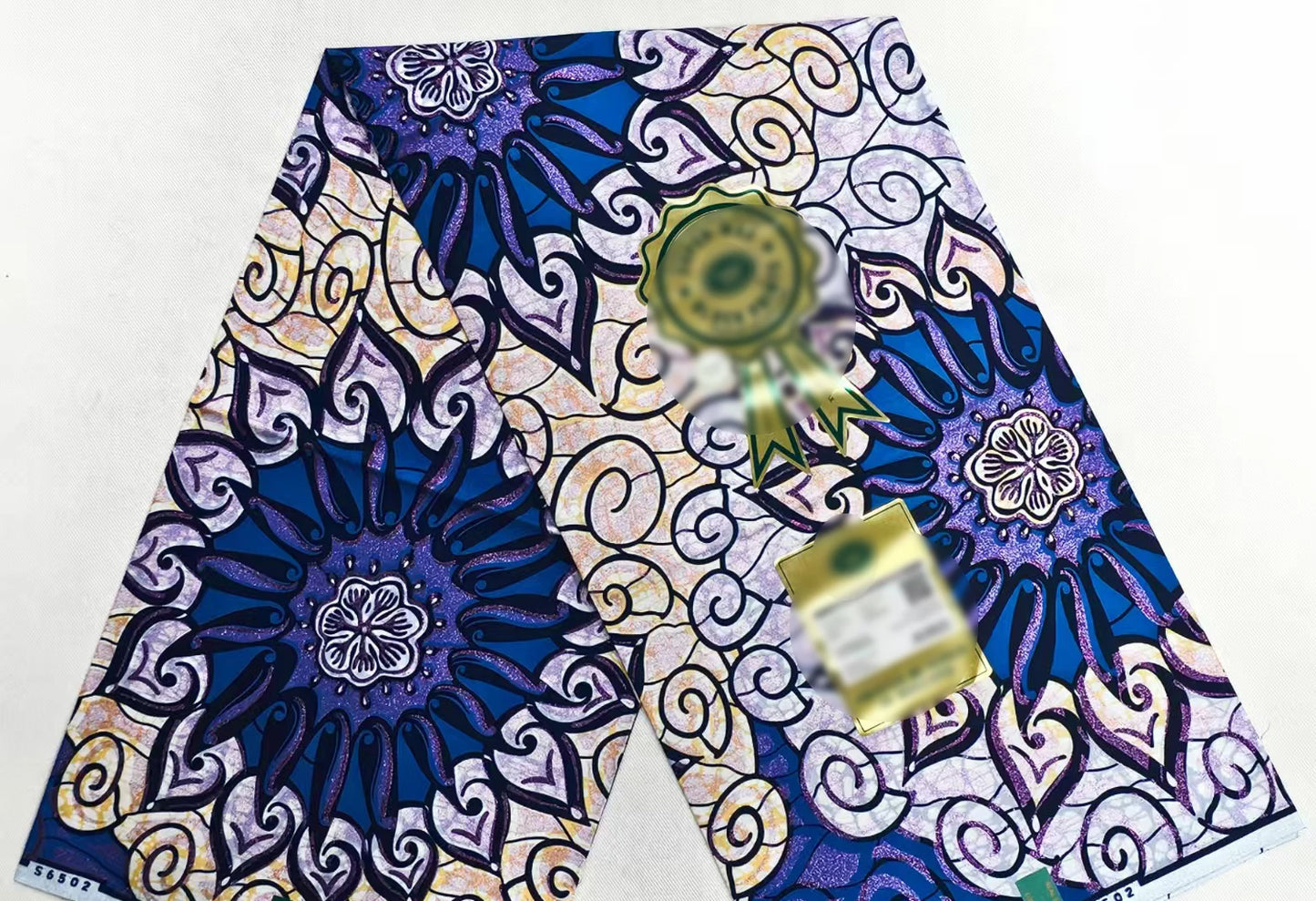Latest African Grand Golden Wax Fabric Super Good Quality Women Pagne Flash Cotton Prints Batik Ankara Glitter Tissus 6yards