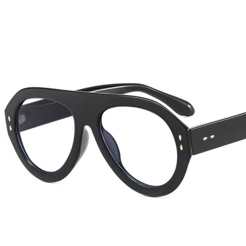 Trendy Oversized Pilot Reading Glasses Women Men Flower Brown Vintage Eyeglasses New Clear Blue Light Glasses +1.25 +1.5 +6