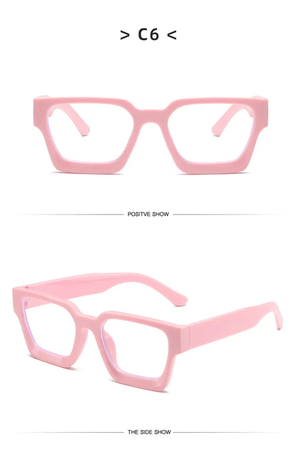 New Transparent Computer Glasses Frame Women Men Anti Blue Light Square Eyewear Blocking Glasses Optical Spectacle Eyeglass ﻿
