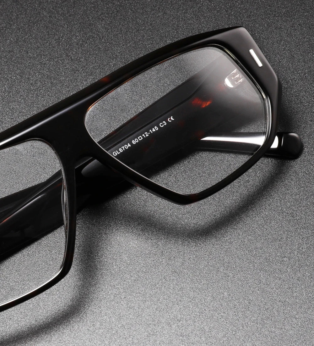 Luxury Brand Designer Thick Acetate Oversized Frame for Men Women Trendy Optical Eyewear Stylish Shield For Men lentes de sol