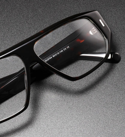 Luxury Brand Designer Thick Acetate Oversized Frame for Men Women Trendy Optical Eyewear Stylish Shield For Men lentes de sol