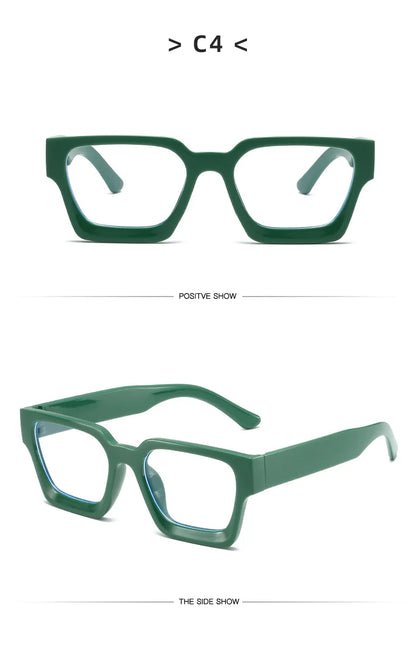 New Transparent Computer Glasses Frame Women Men Anti Blue Light Square Eyewear Blocking Glasses Optical Spectacle Eyeglass ﻿