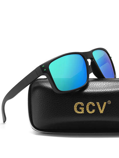 GCV Brand Fashion Wrap Frame Retro Decorative Photochromic Classic Polarized Women Men Versatile Pattern Sunglasses UV400 Goggle