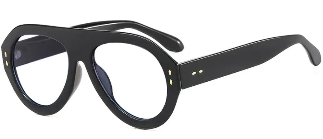 Trendy Oversized Pilot Reading Glasses Women Men Flower Brown Vintage Eyeglasses New Clear Blue Light Glasses +1.25 +1.5 +6
