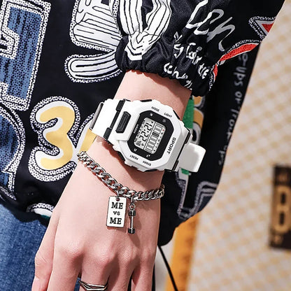 Male Digital Watches Waterproof Hombre Mens Sports Green Wristwatches Hand Clocks Women Watch Reloj Masculino