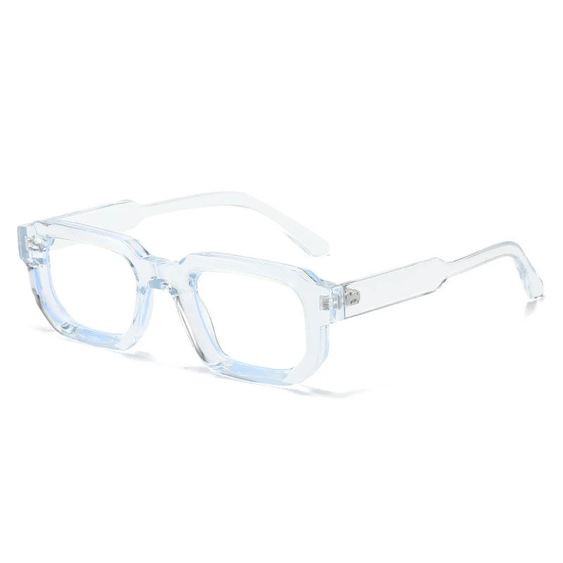 SHAUNA Ins Popular Fashion Polygon Square Women Glasses Frame Clear Anti Blue Light Eyewear Optical Men Red Blue Frame