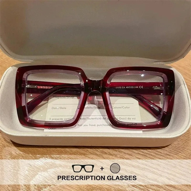 EYORA Oversize Fashionable Reading Glasses Anti Blue Ray Myopia Eyewear Progressive Photochromic Prescription Optical Glasses