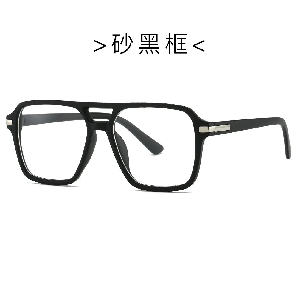 Luxury Brand Designer Reading Glasses Women 2025 Retro Double Bridge Square Eyeglass Fashion Man Optical Prescription Eyewear