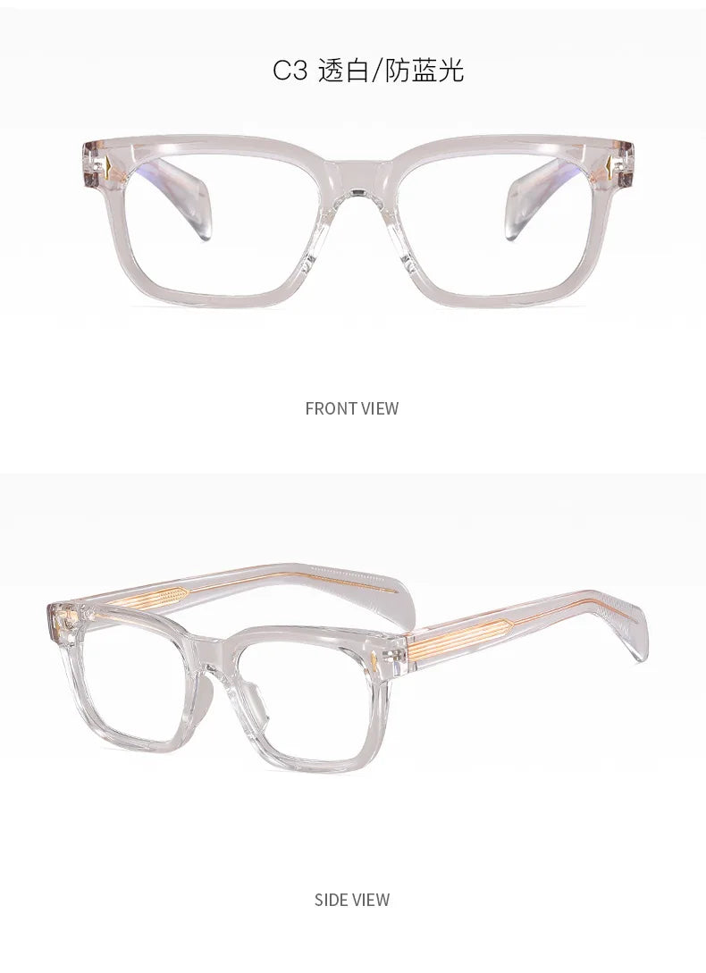 Brand Designer Fashion Square Reading Glasses Luxury Women Men Big Frame Magnifing Glasses Anti Blue Light Presbyopia Eyeglasses