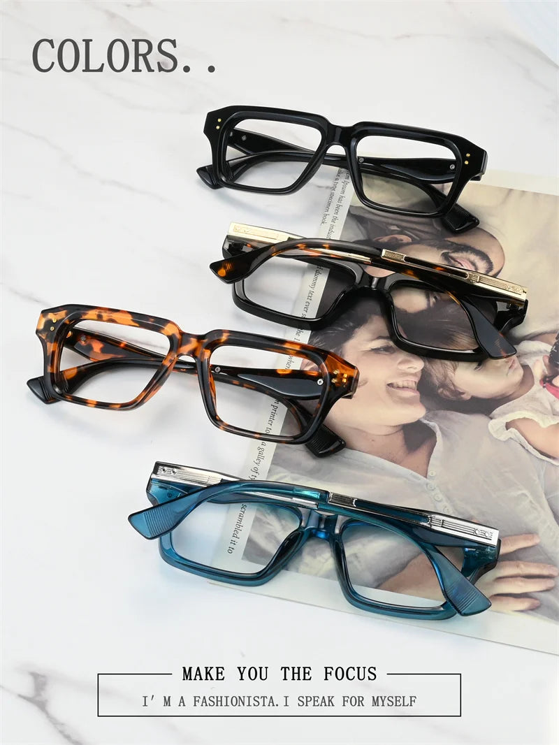 New Brand Design Square Alloy Frame Myopia Glasses Prescription Photochromic Anti Blue Light Women Shortsight Eyewear 0 to -6.00