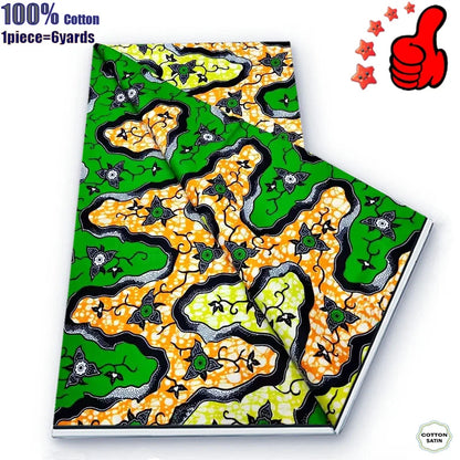 Guaranteed Veritable African Real Wax Prints Fabric Ghana Style Ankara Wax Tissu Pagne 100%Cotton Soft Design Nigeria Wax Fabric