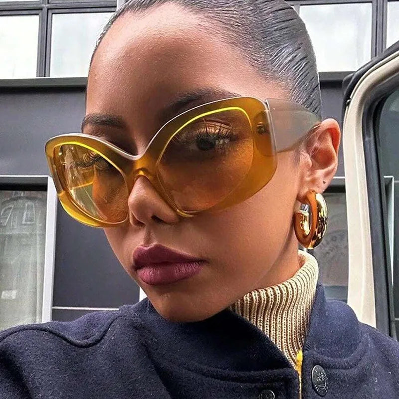 Oversized Reading Glasses Women Luxury Brand Designer Cat Eye Chunky Glasses Anti Blue Light Customised Prescription Glasses