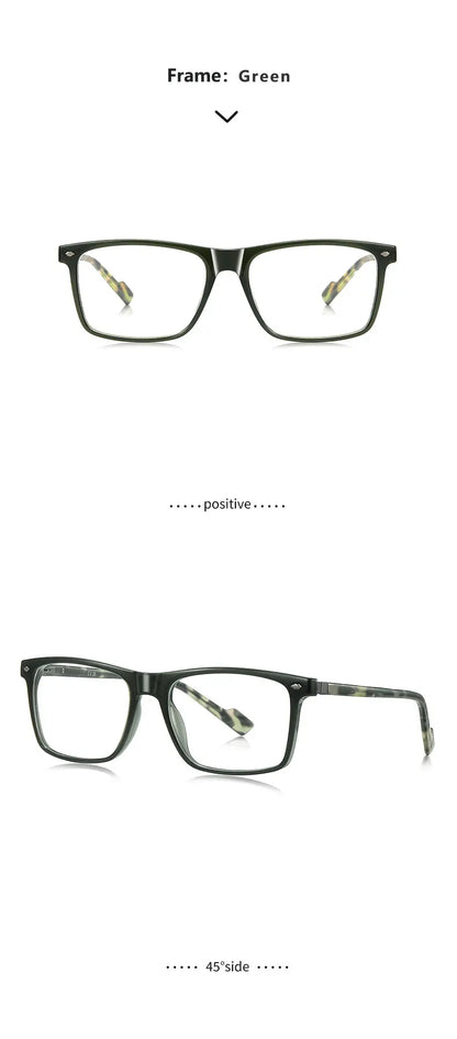 Blue Light Blocking Glasses for Men Women TR90 Square Frame Anti Eyestrain Computer Gaming Glasses Lightweight Unisex
