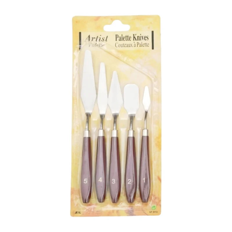 Oil painting wooden scraper Paint palette knife Art acrylic gouache paint painting scraper