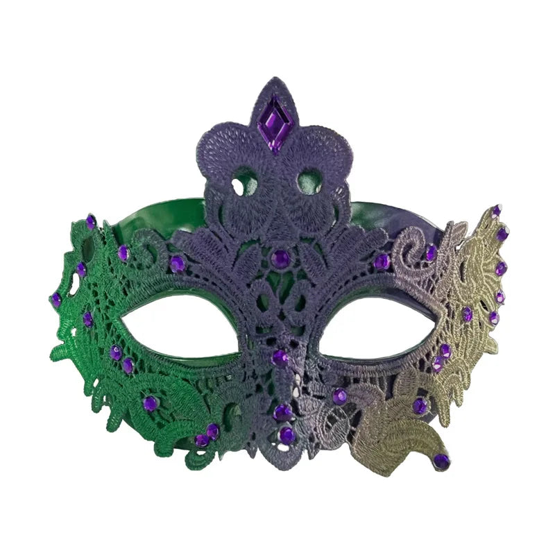 Eye Cover for Role Play Burlesque Lace Half Face Mask Delicate Venetian Masquerade Mask for Carnival & New Year's Parties