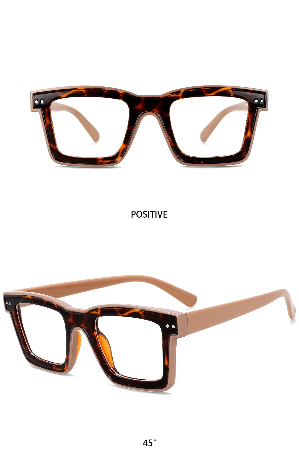 55599 New Fashion Men Brand Designer Glasses for Ladies Anti Blue Retro Square Punk Frame Clear Computer Purple Eyeglasses