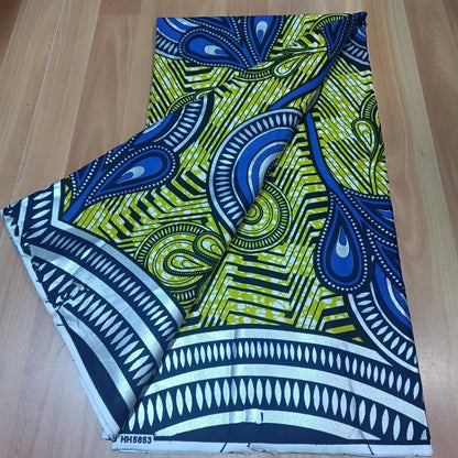 2022 New Hot Sale African Wax Fabric Cotton Material Nigerian Ankara Block Prints Batik Dutch High Quality Sewing Cloth