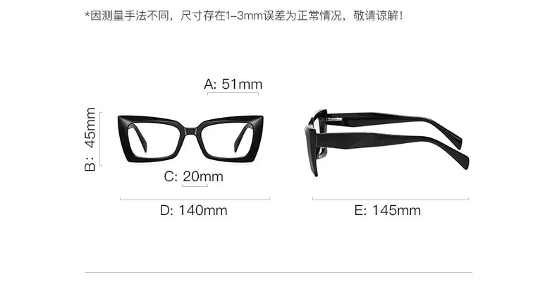 56875 Fashion Rectangle Anti-Blue Spectacle Frame Anti-Fatigue Computer Eyewear Frame for Women Gradient Eyeglasses
