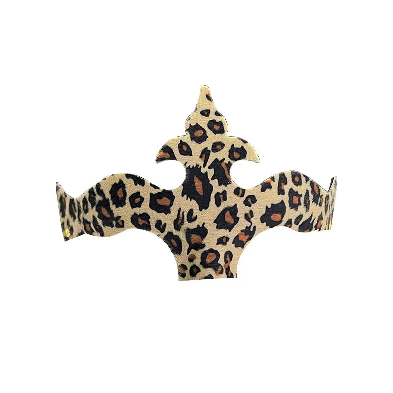 Venetian Carnival Mask - Leopard Print Half Face Cover with Elaborate Design for Mardi Gras, Burlesque Themed Parties Glamorous