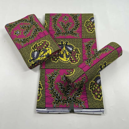 African Wax Fabric Lastest Prints Cotton Material High Quality Pagne Origin Real Ankara Gold Printed For Sewing Wedding Dress