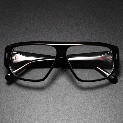 Luxury Brand Designer Thick Acetate Oversized Frame for Men Women Trendy Optical Eyewear Stylish Shield For Men lentes de sol