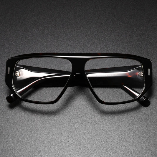 Luxury Brand Designer Thick Acetate Oversized Frame for Men Women Trendy Optical Eyewear Stylish Shield For Men lentes de sol