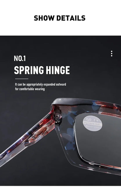 2025 New Fashionable Large Frame Women's Presbyopia Glasses High Definition Texture Neutral Color Anti Blue Light Glasses