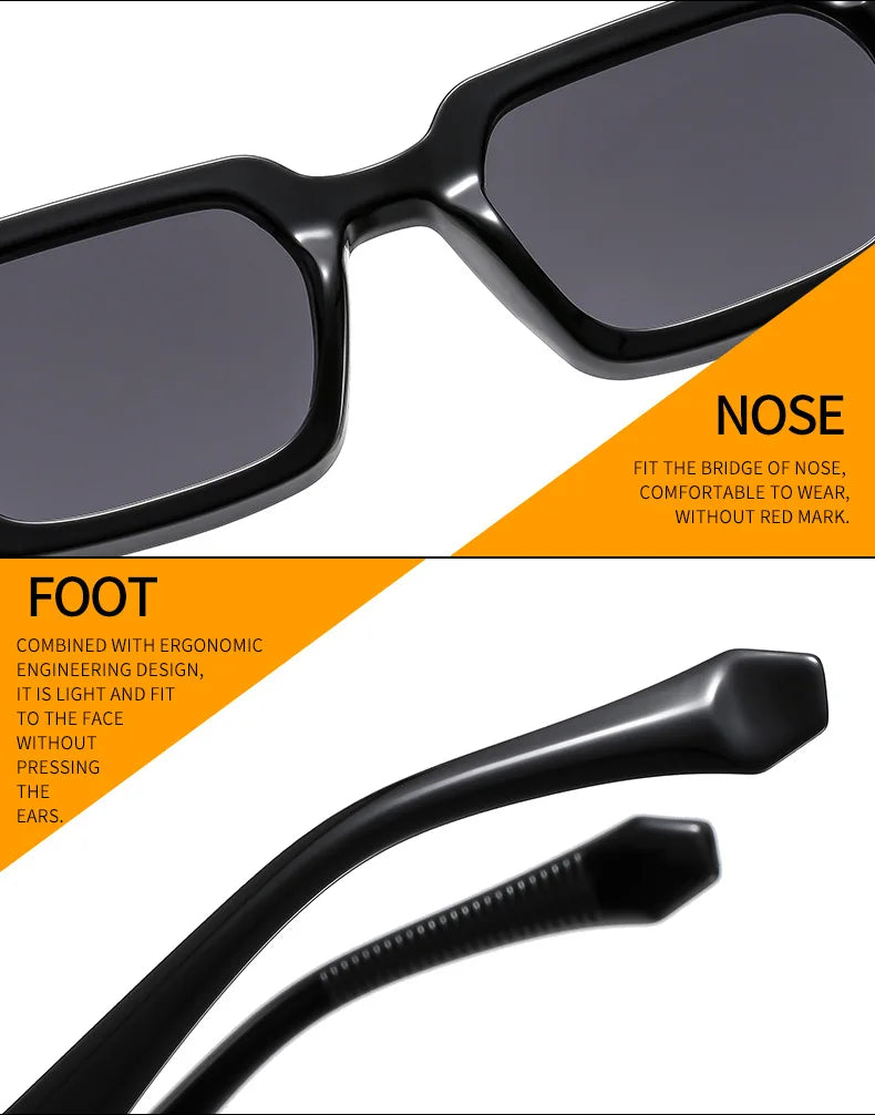 New Fashion Small Square Sunglasses For Women Men Modern Design Retro Double Color Frame Sun Glasses Shades UV400 Eyeglasses