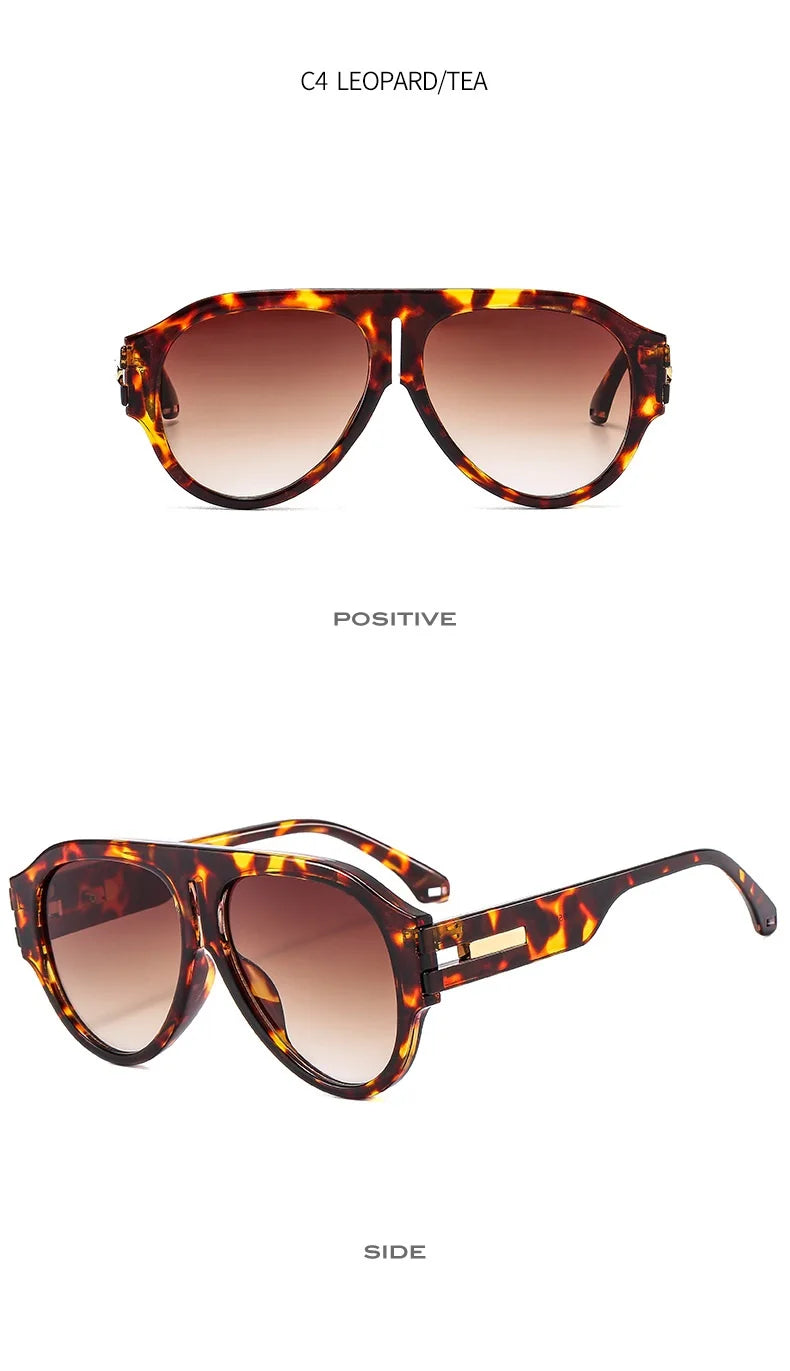 New Square Sunglasses Women Vintage Big Frame Shades Men Trending Design Luxury Sun Glasses UV400 Oversized Eyewear Gafas Oculos