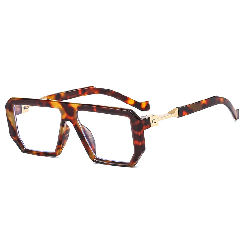 KOCOLIOR 2024 New Square Alloy Anti Blue Light Reading Glasses for Man and Woman Personalized and Fashionable Presbyopia Glasses