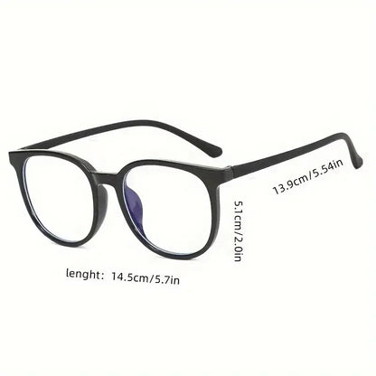 Ladies' Fashion Glasses, Minimalist Art Retro Trend Accessories, Large PC Frame with Transparent Lenses