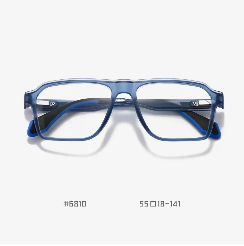 BLMUSA Retro Large Frame Ultralight TR Non-Slip Sports Myopia Glasses Anti Blue Light Prescription Reading Driving Sunglasses