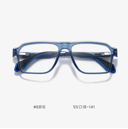 BLMUSA Retro Large Frame Ultralight TR Non-Slip Sports Myopia Glasses Anti Blue Light Prescription Reading Driving Sunglasses