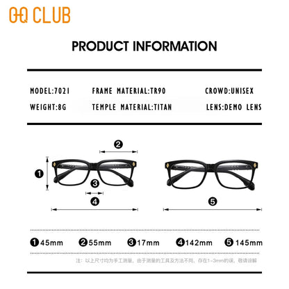 O-Q CLUB Square Plus Reading Glasses for Men Glass Luxury Lunette De Lecture Femme Optical Lenses With Recipe Women Lens Eyewear