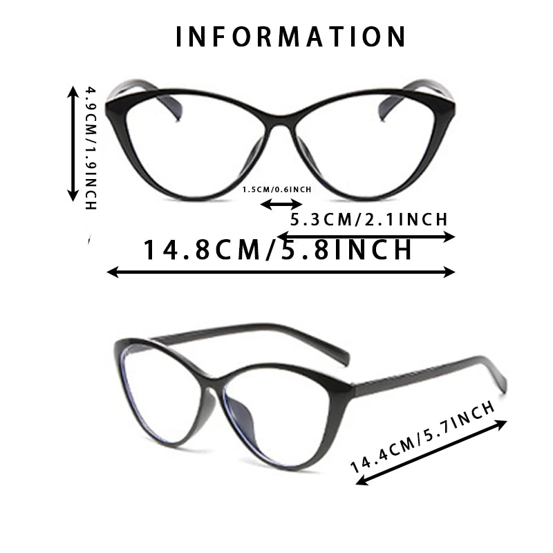 Single-piece glasses with cat-eye design, featuring a fashionable Y2K style, suitable for daily wear and street photography.