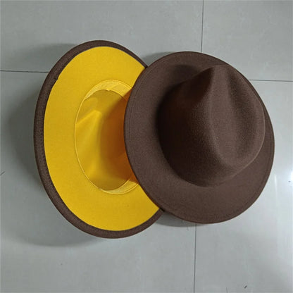 Sombreros Fedora Hat Dual Color Classic Jazz Hat Soft Fedora Hat Classic Men's and Women's Blue Jazz sombreros