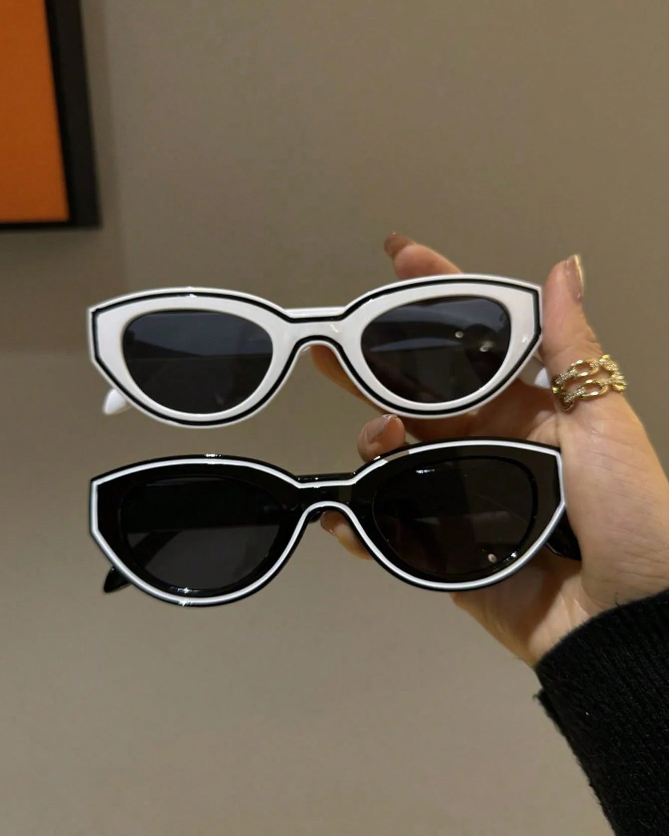 QVQV Luxury Brands Cat Eye Sunglasses Woman 2026 New Vintage Polygon Sun Glasses Man Travel Beach Eyewear Trendy Shades Female