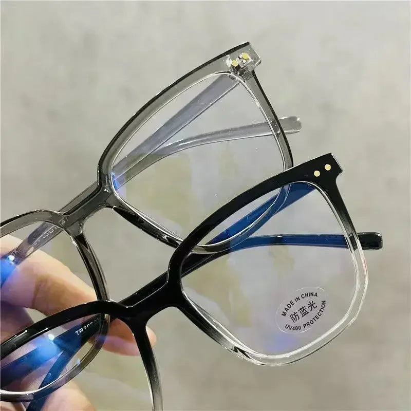 Fashion Square Large Frame Blue Light Blocking Reading Glasses Retro Men Women Presbyopia Glasses Unisex Far Sight Eyewear