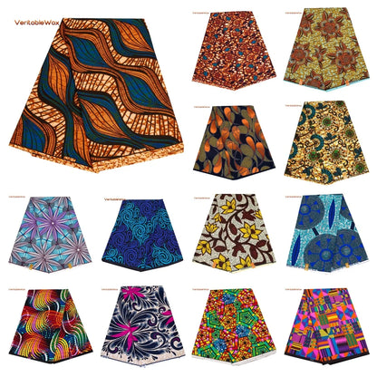 African Ankara Wax Fabric Patchwork Retro Style Double Prints Warp DIY Cloth Sewing Materials Africa Loincloth Polyester Tissu