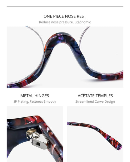FONEX HEPIDEM Acetate Eyeglasses Frame Men 2025 New Small Round Brand Design Glasses Women Retro Vintage Eyewear Spectacles 9341