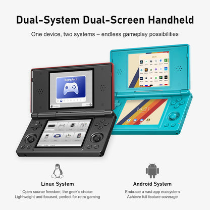 Anbernic RG DS Dual 4.0” IPS Screen Video Game Console Android 14 Support Dual Application On Split Screens & Hall Switch Chip
