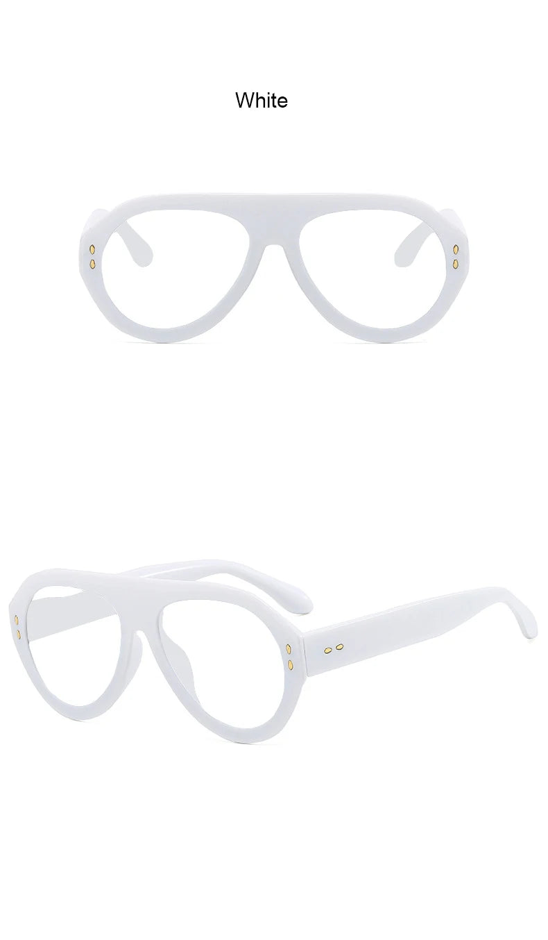 Trendy Oversized Pilot Reading Glasses Women Men Flower Brown Vintage Eyeglasses New Clear Blue Light Glasses +1.25 +1.5 +6