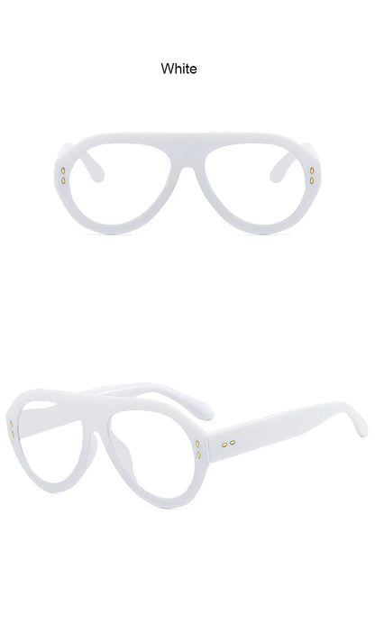 Trendy Oversized Pilot Reading Glasses Women Men Flower Brown Vintage Eyeglasses New Clear Blue Light Glasses +1.25 +1.5 +6