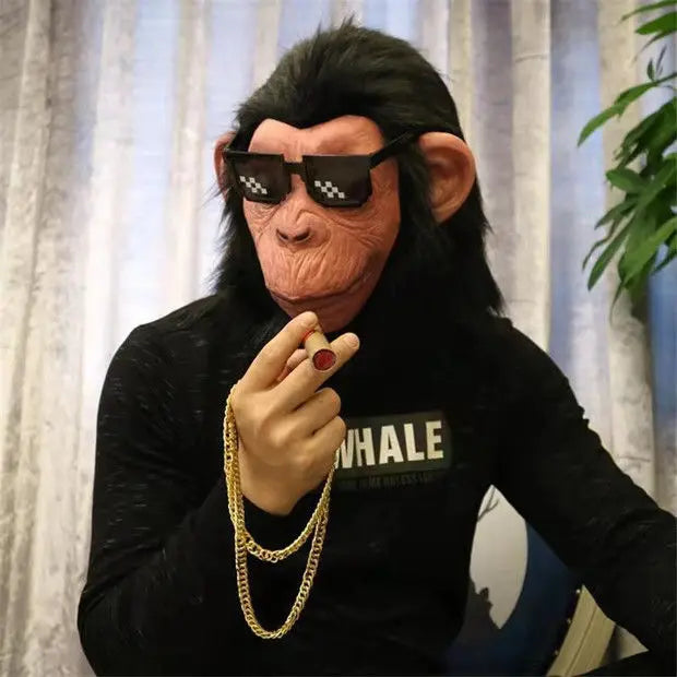 Halloween Cosplay Funny Animal Headgear Funny Single Dog Mask Horse Head Sand Sculpture Tiktok Funny Props