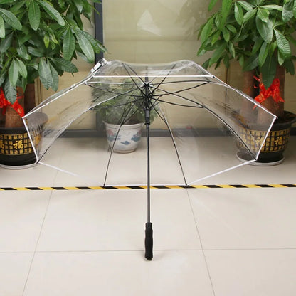 Eco-Friendly PVC Transparent Golf Umbrella,Wind-Resistant,Thick and Sturdy Long-Landled,Large-Sized Umbrella