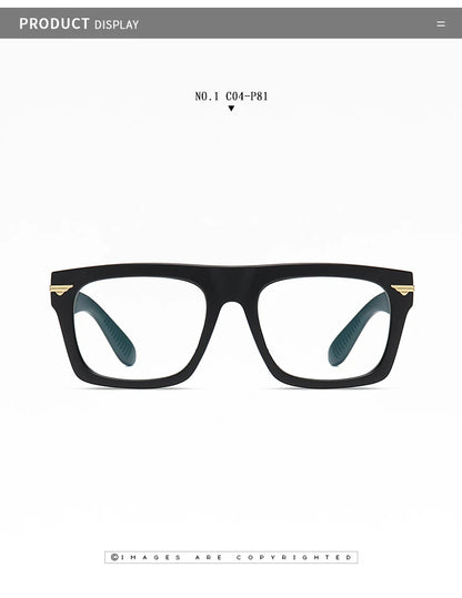 AUECMOI Vintage Men Square Glasses TR90 Frame Myopia Customizable Prescription Anti Blue Ray Optical Photochromic Eyeglasses