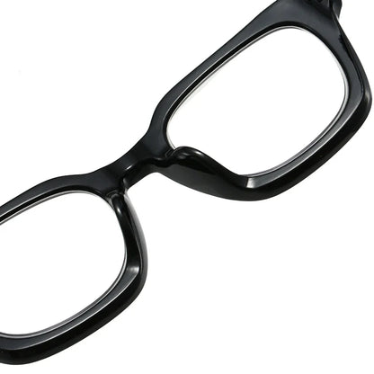 2024 New TR90 Rectangle Black Frame Reading Glasses Ultralight Anti Blue Light Presbyopic Glasses Eyewear Readers