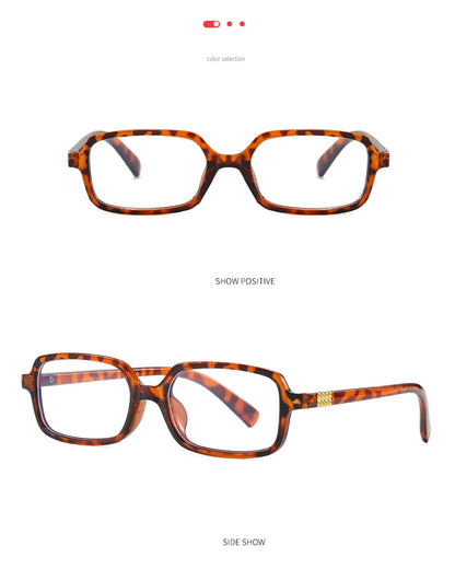 4pcs New Fashion Women Small Square Eyeglasses Frame Outdoor Casual Eyeglasses Anti Blue Light Eyewear Rivet Glasses Unisex